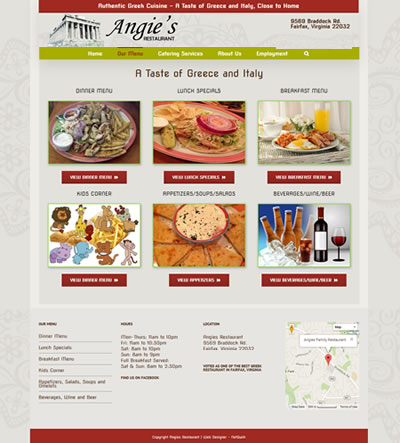 Restaurant Website Fairfax VA