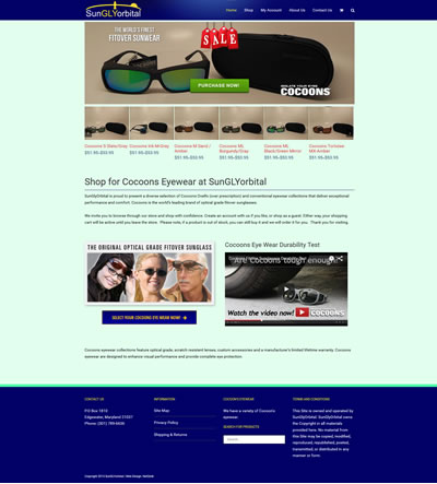 ecommerce web design for eyewear