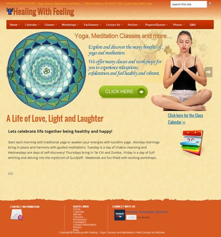 Yoga web design