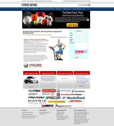 Web Design Sports Fitness, Virginia