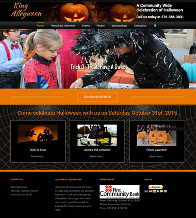 Web Design Virginia Halloween Celebration