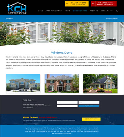 Web Design Roofing Contractor