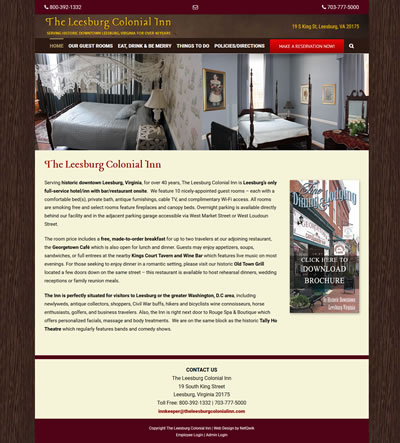 Web Design Leesburg Colonial Inn